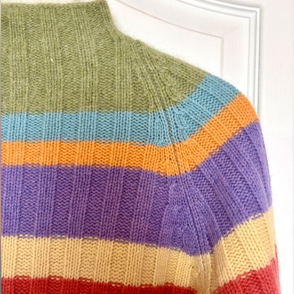Jones New York Sport Petite Stripe Lambswool Blend Sweater. Petite Small 💛 - Picture 8 of 10